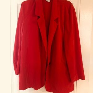 Oversized red blazer jacket